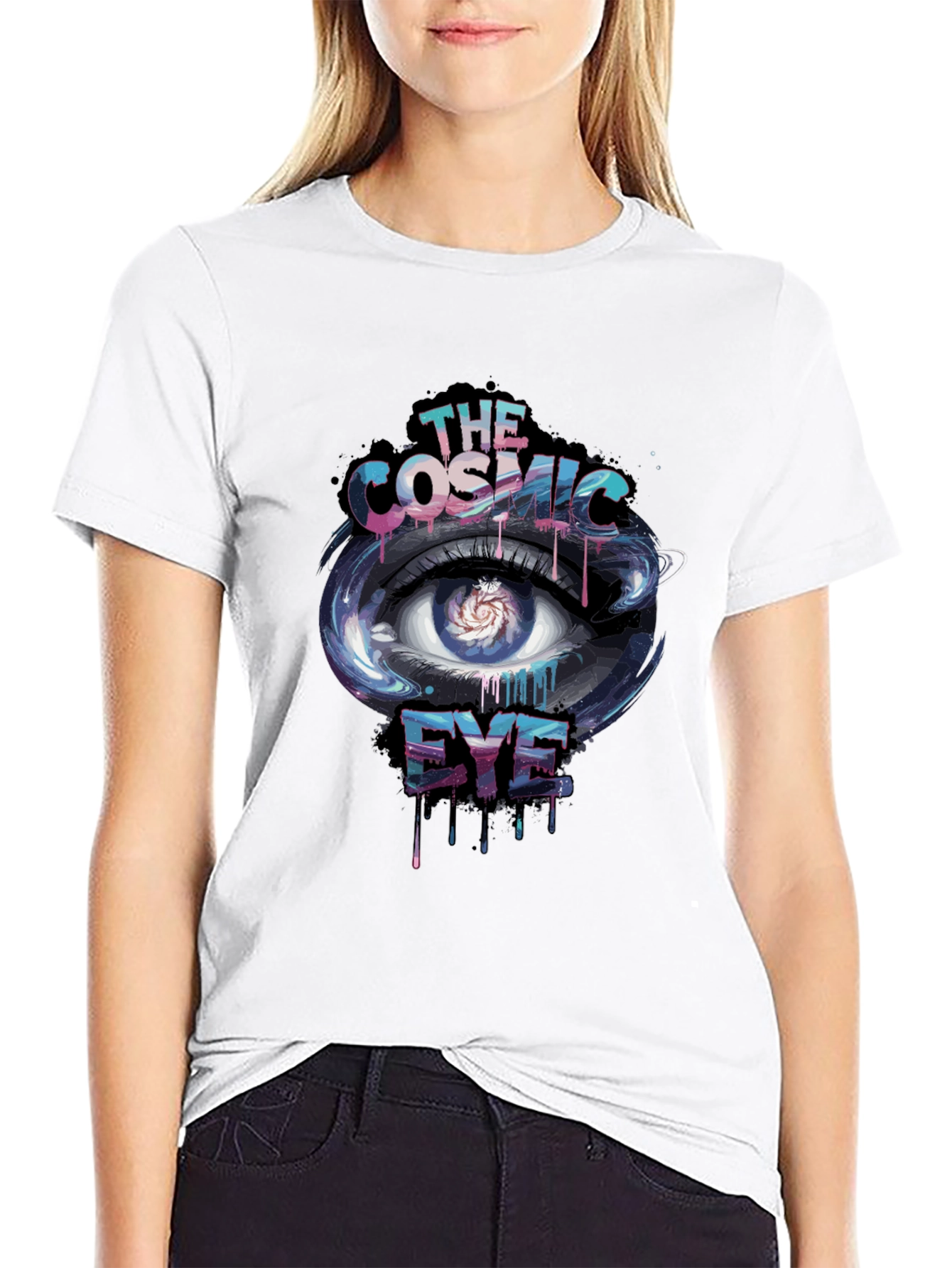 Cosmic Eye Graphic Black T-Shirt
