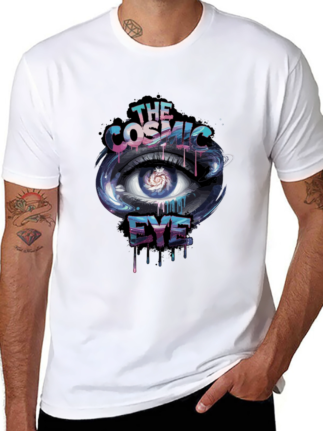 Cosmic Eye Graphic Black T-Shirt