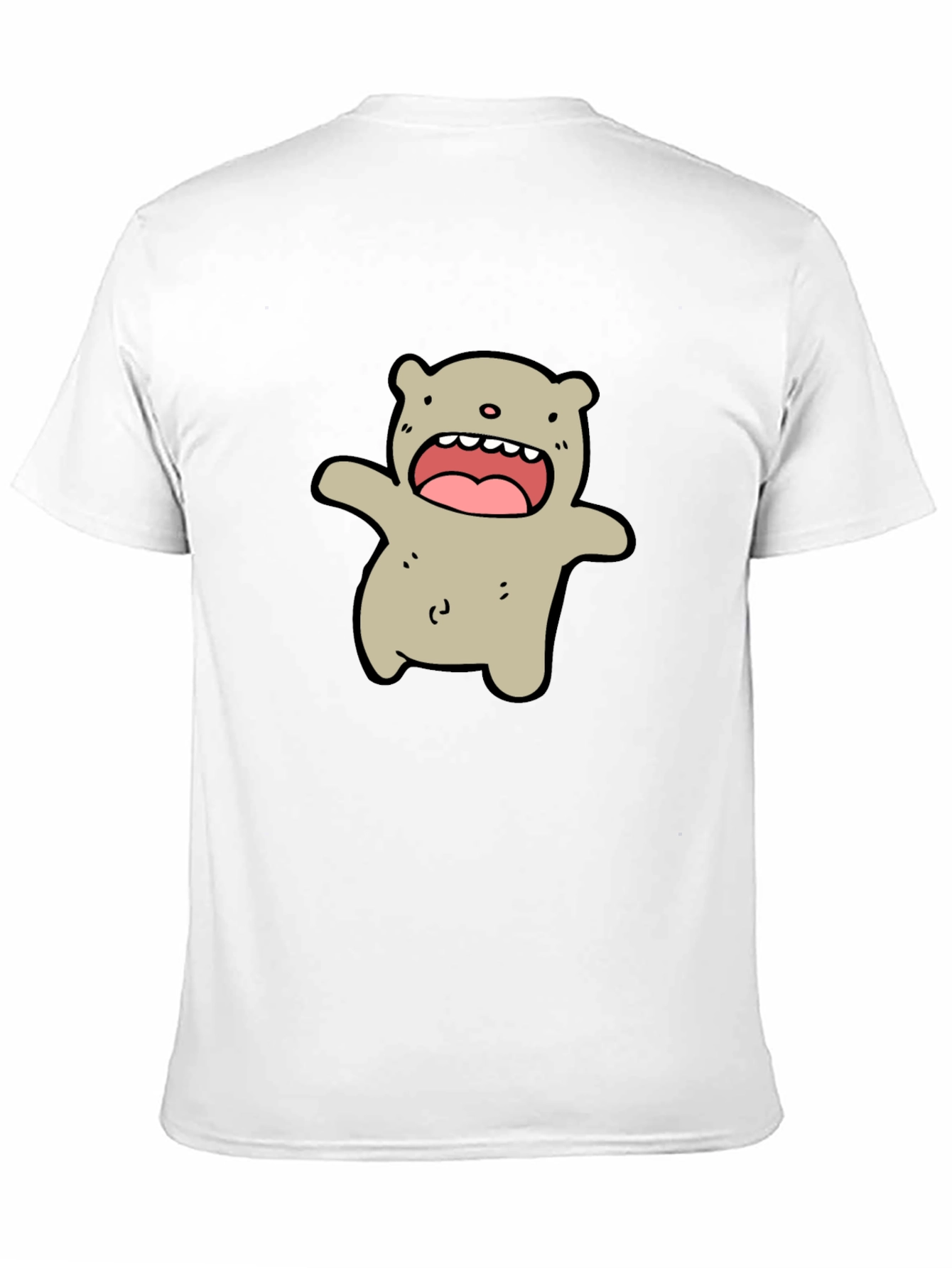 Cartoon Bear Black T-Shirt