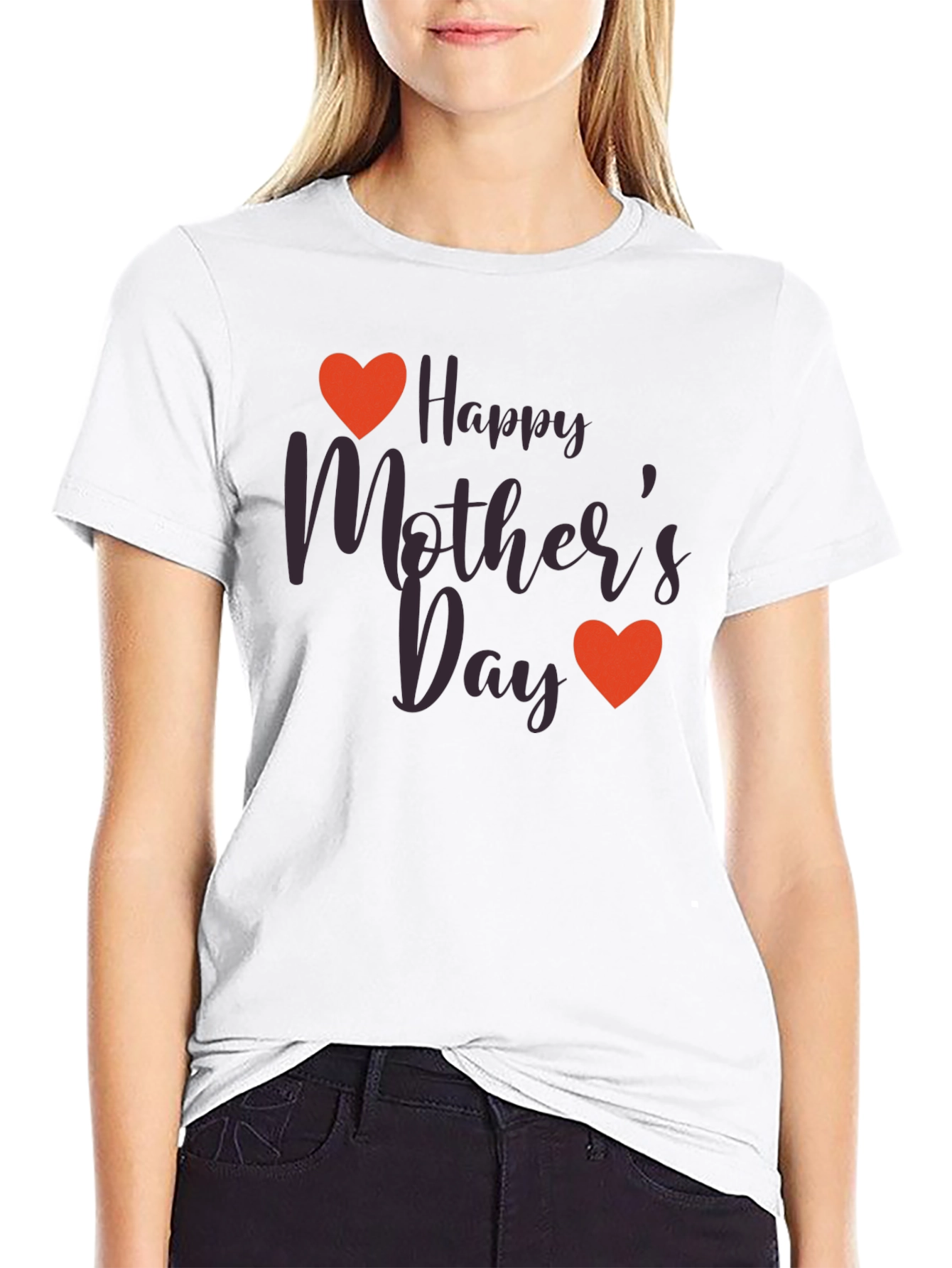 Happy Mothers Day T-Shirt - Heart Design