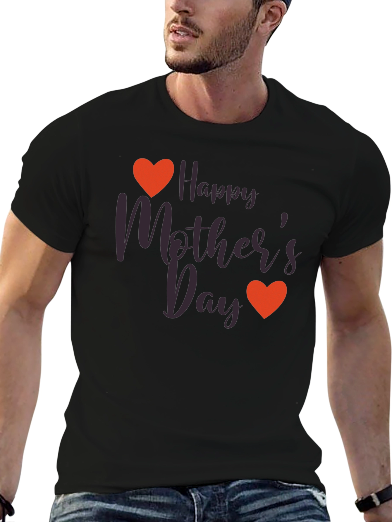 Happy Mothers Day T-Shirt - Heart Design