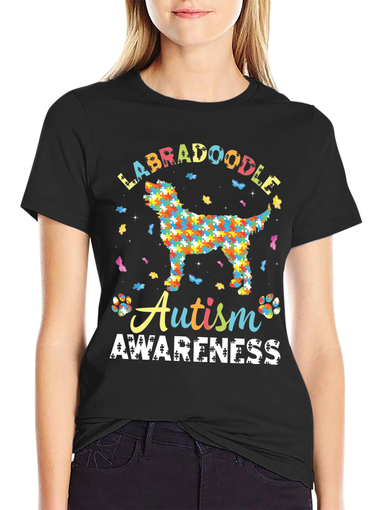 Labradoodle Autism Awareness T-Shirt