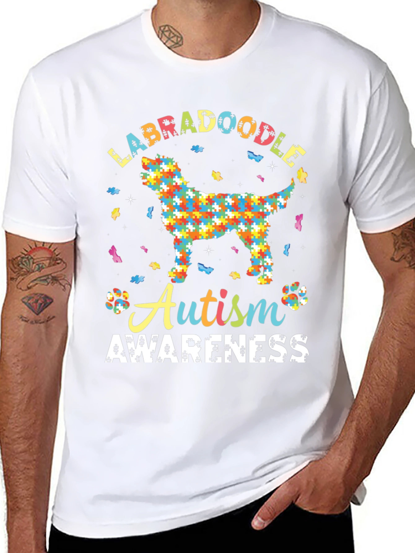 Labradoodle Autism Awareness T-Shirt