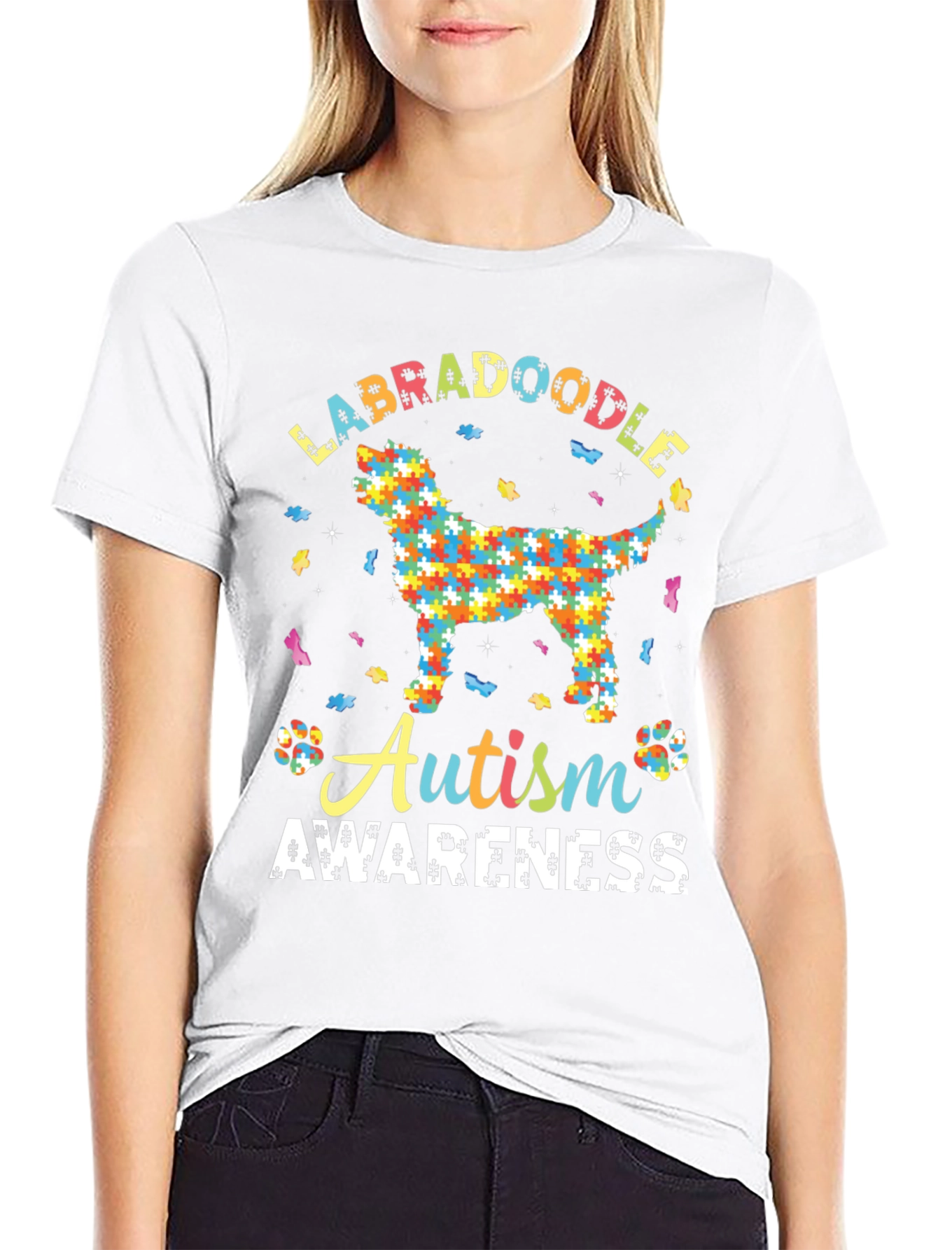 Labradoodle Autism Awareness T-Shirt