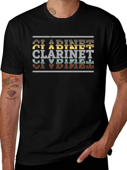 Retro Clarinet Player T-Shirt - Musical Instrument Tee