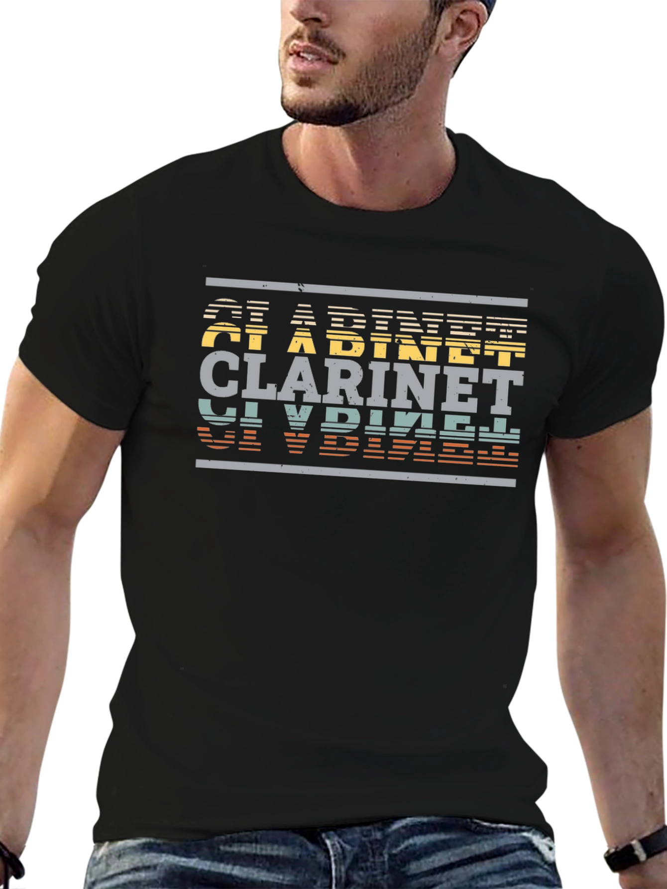 Retro Clarinet Player T-Shirt - Musical Instrument Tee