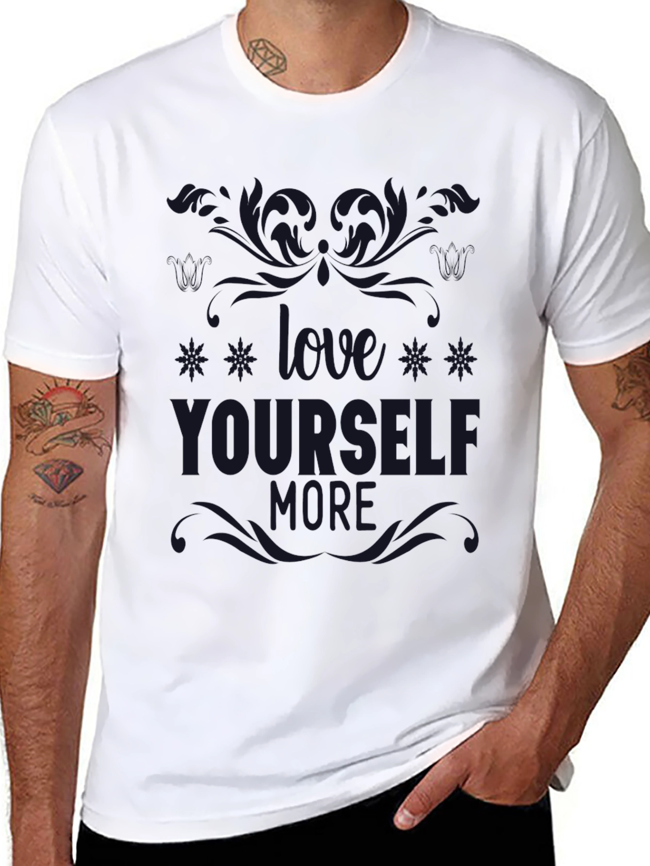 Love Yourself More - Graphic Black Tee
