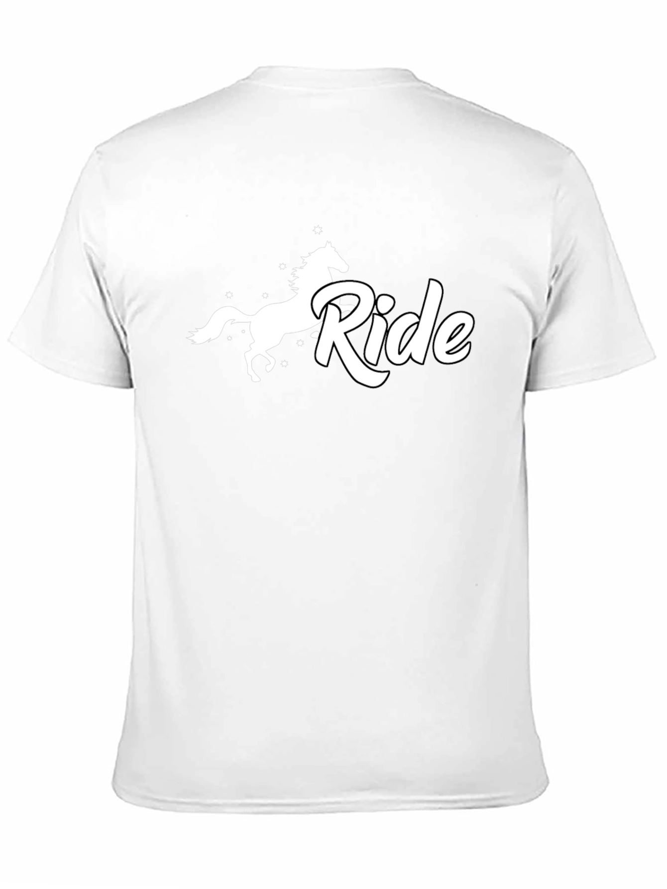 Horse Ride Graphic Tee - Black Cotton T-Shirt