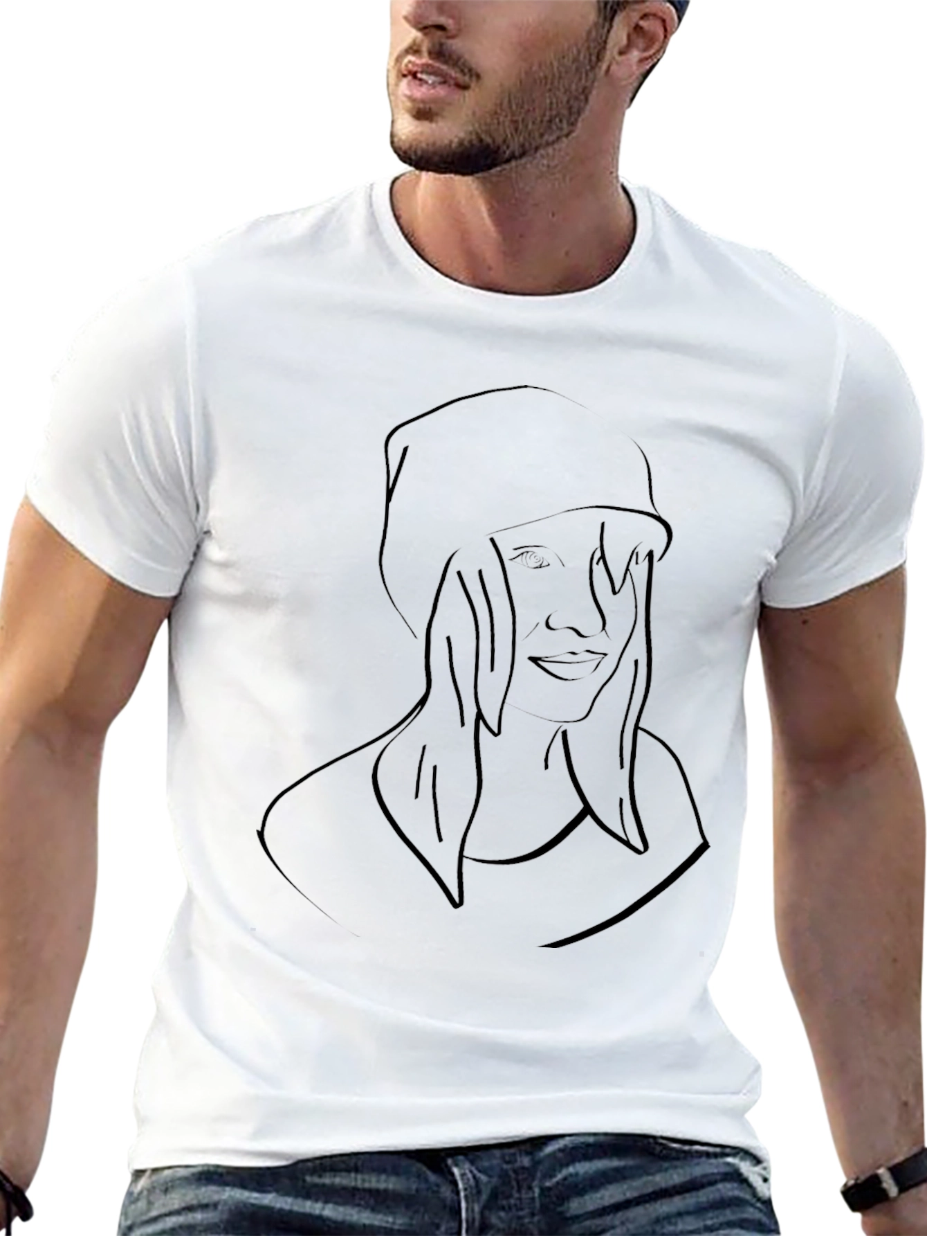 Minimalist Graphic T-Shirt - Black