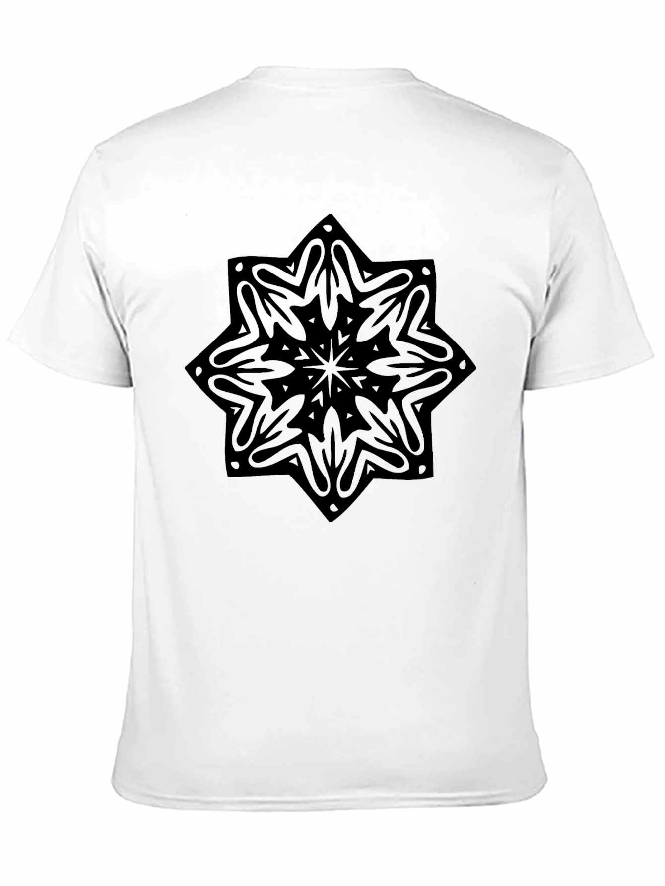 Geometric Mandala Graphic Black T-Shirt