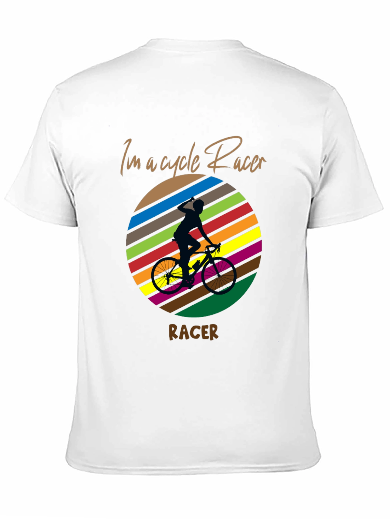 Cycle Racer T-Shirt: Retro Silhouette
