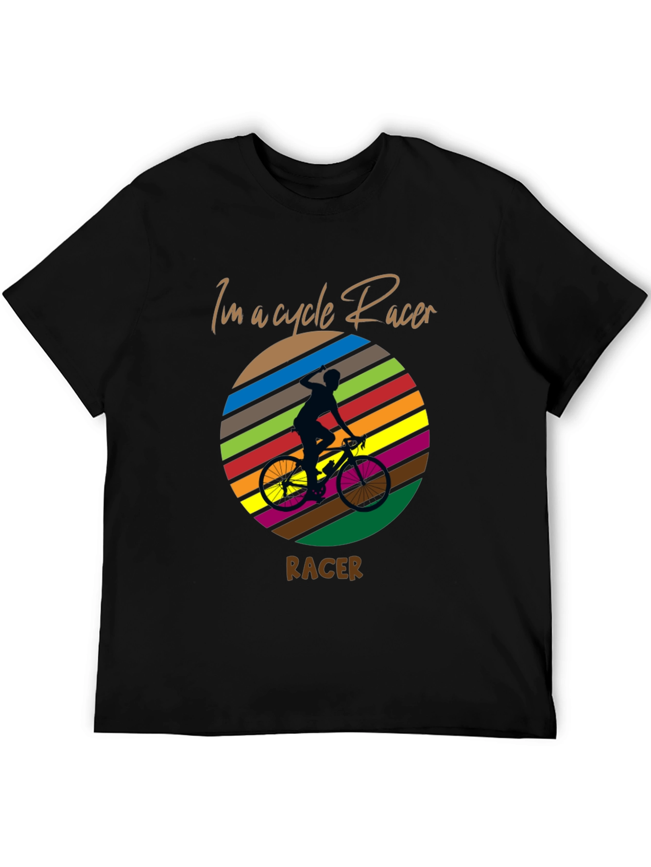 Cycle Racer T-Shirt: Retro Silhouette