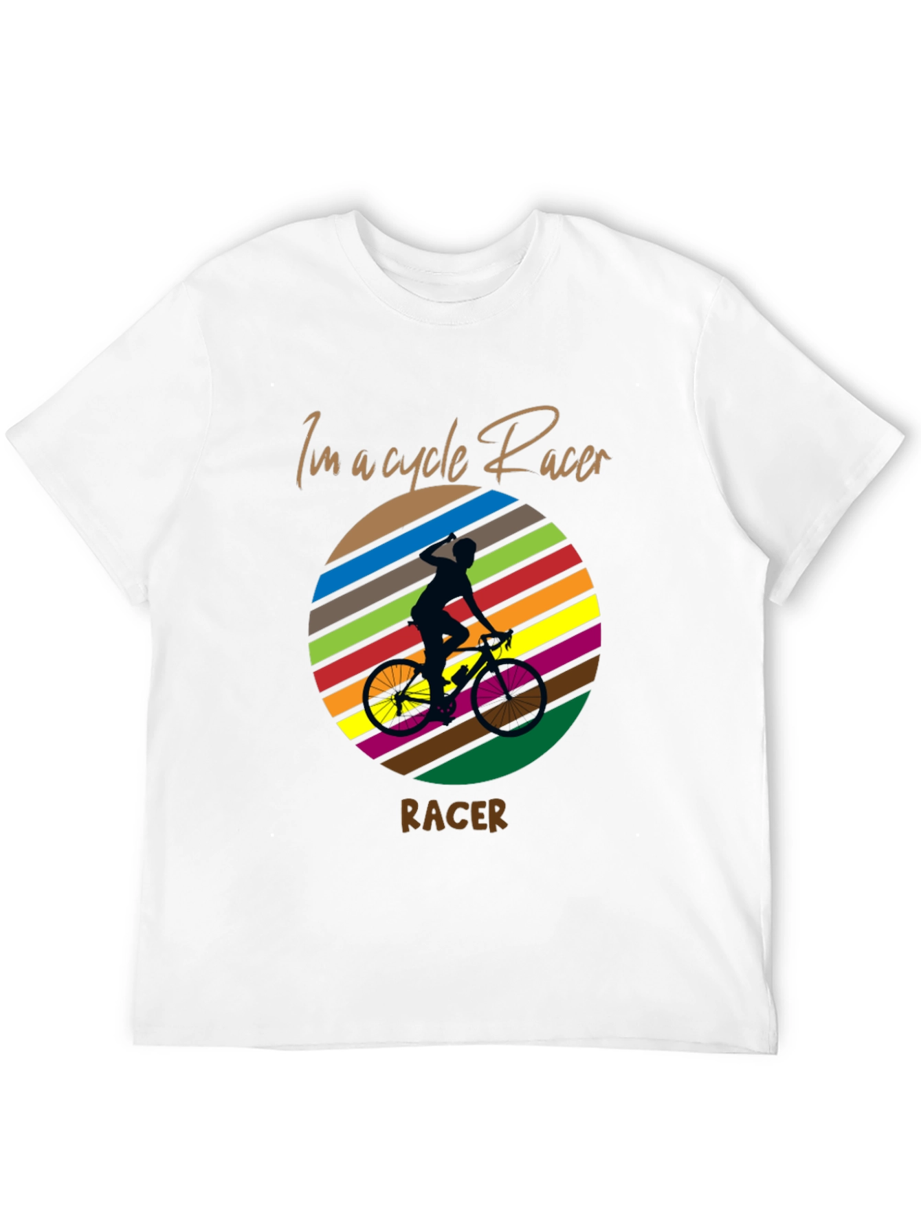 Cycle Racer T-Shirt: Retro Silhouette