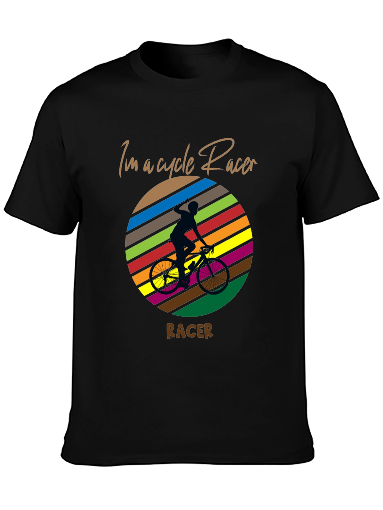 Cycle Racer T-Shirt: Retro Silhouette