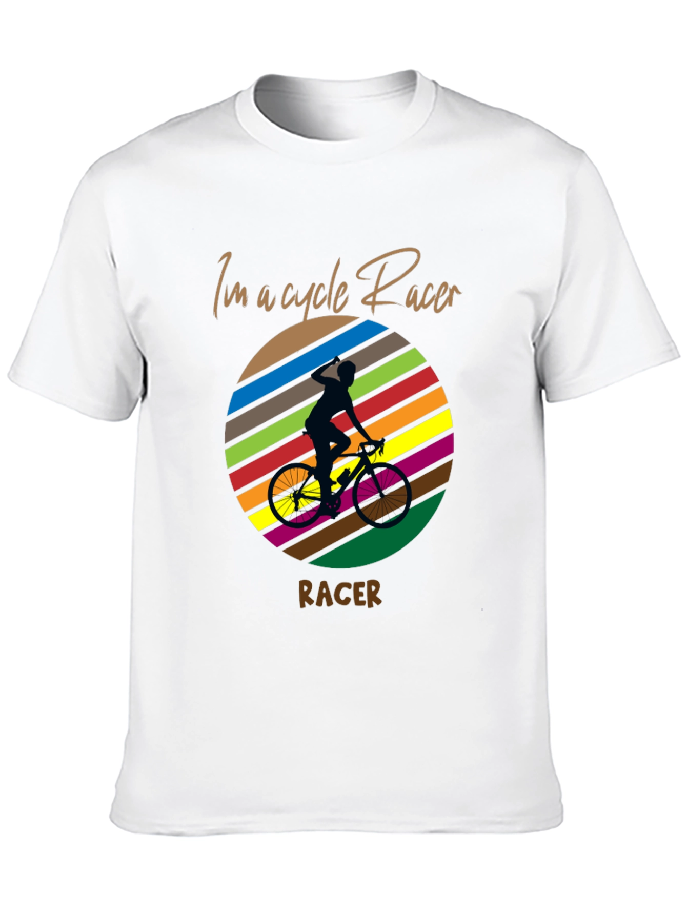 Cycle Racer T-Shirt: Retro Silhouette