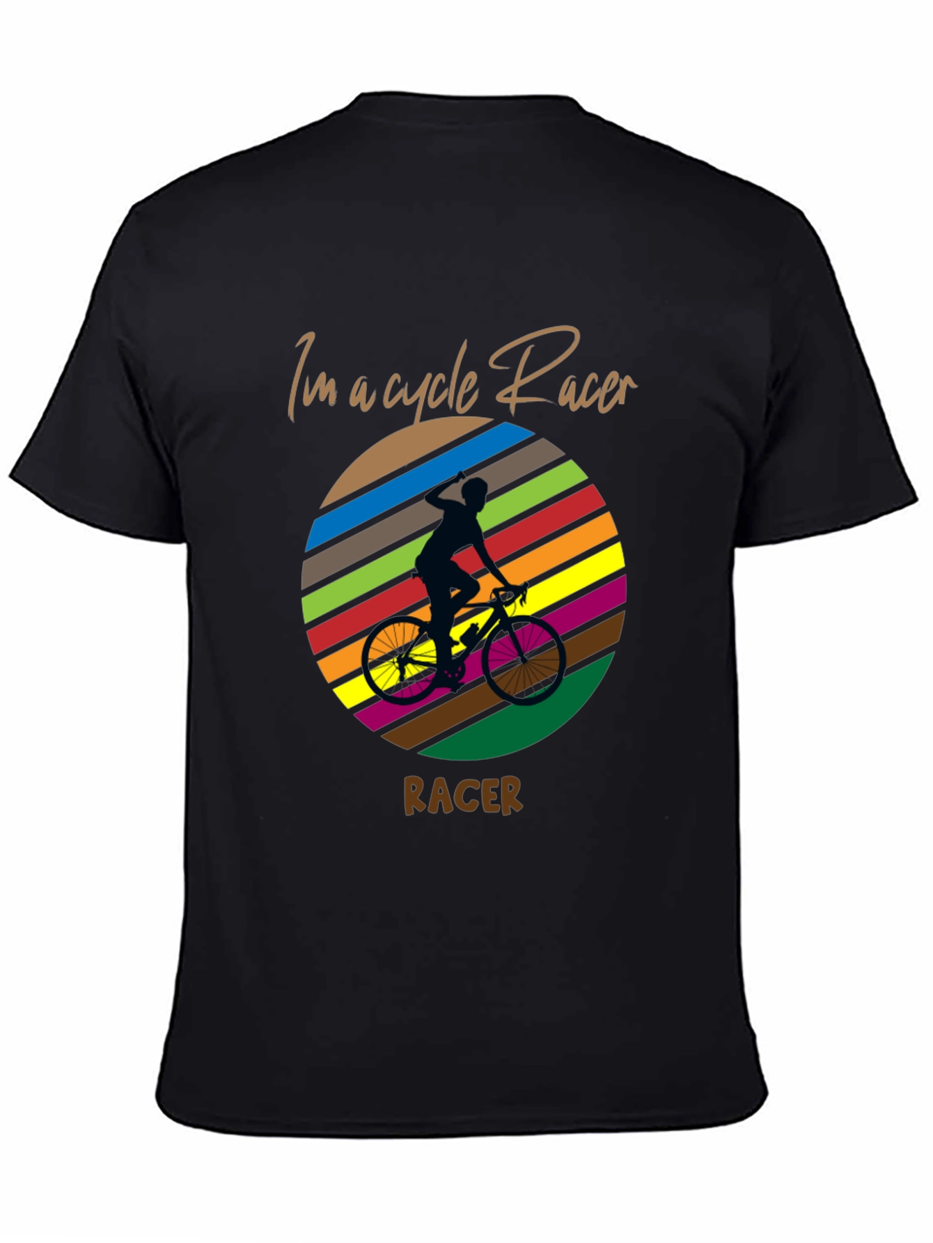 Cycle Racer T-Shirt: Retro Silhouette