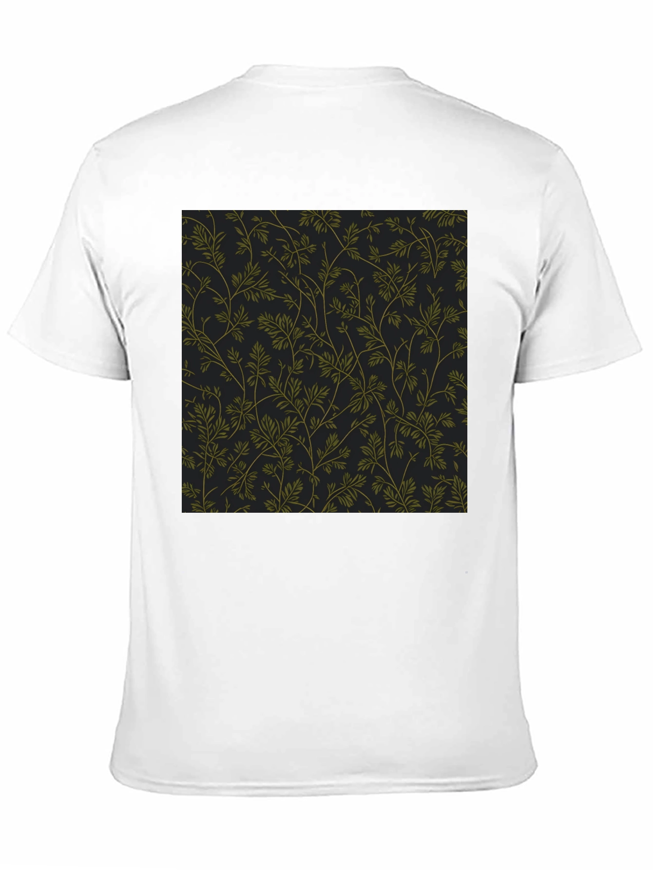 Botanical Print Black T-Shirt