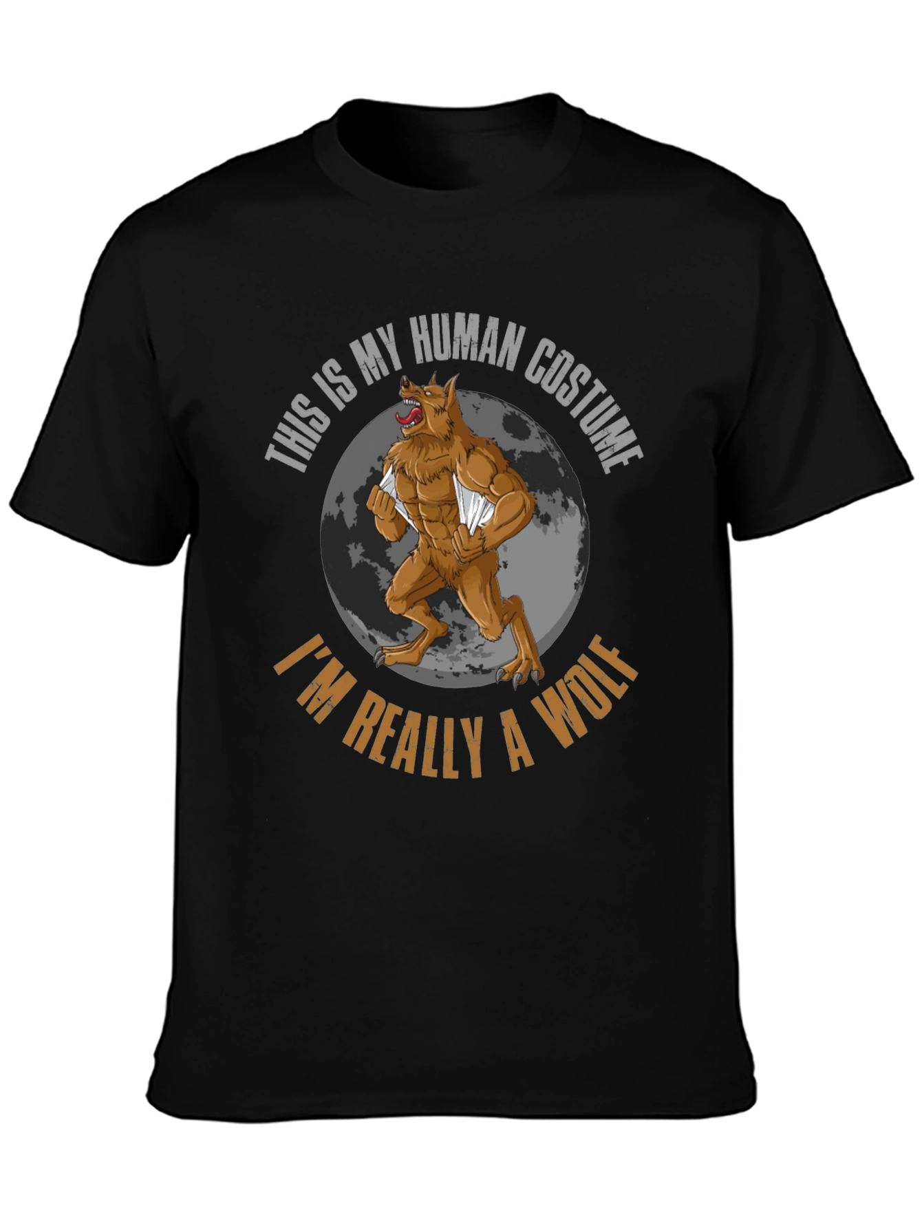 Human Costume Werewolf Graphic T-Shirt