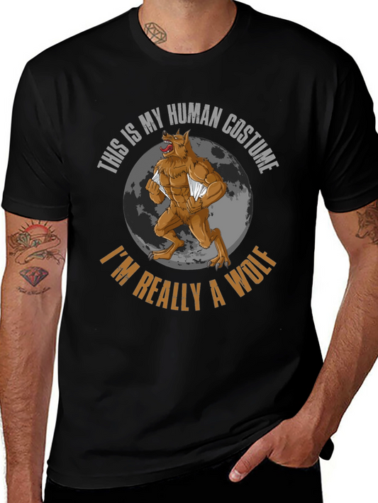 Human Costume Werewolf Graphic T-Shirt