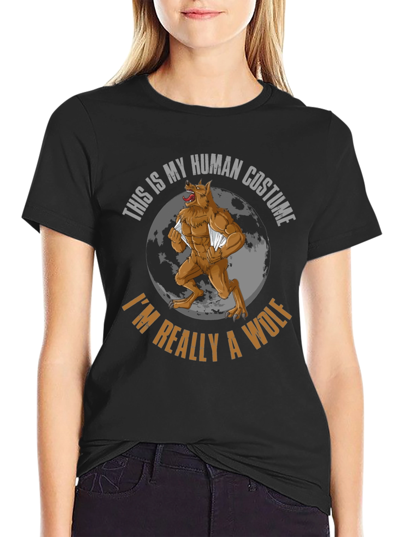 Human Costume Werewolf Graphic T-Shirt