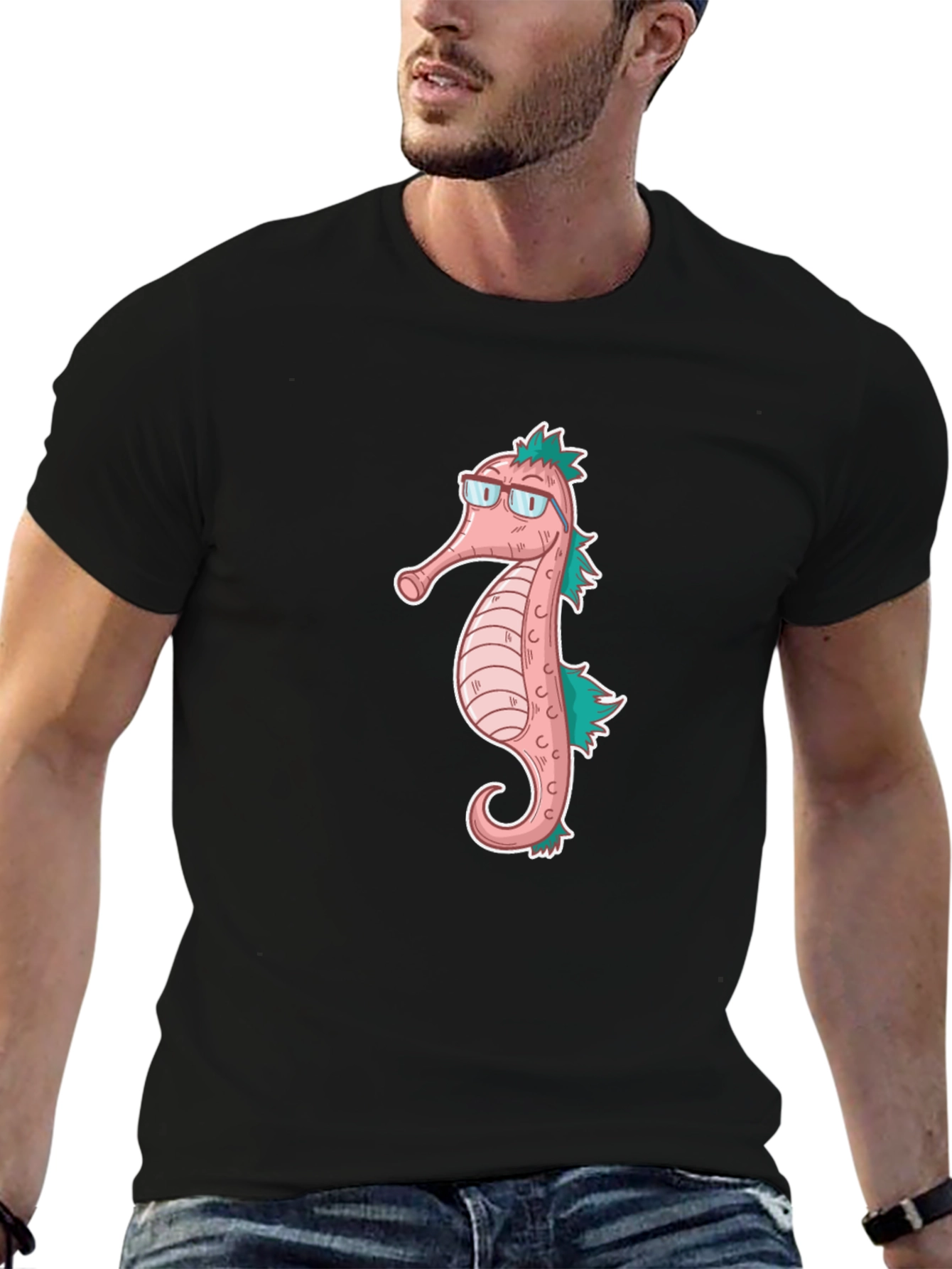 Seahorse Graphic T-Shirt - Unique Animal Tee