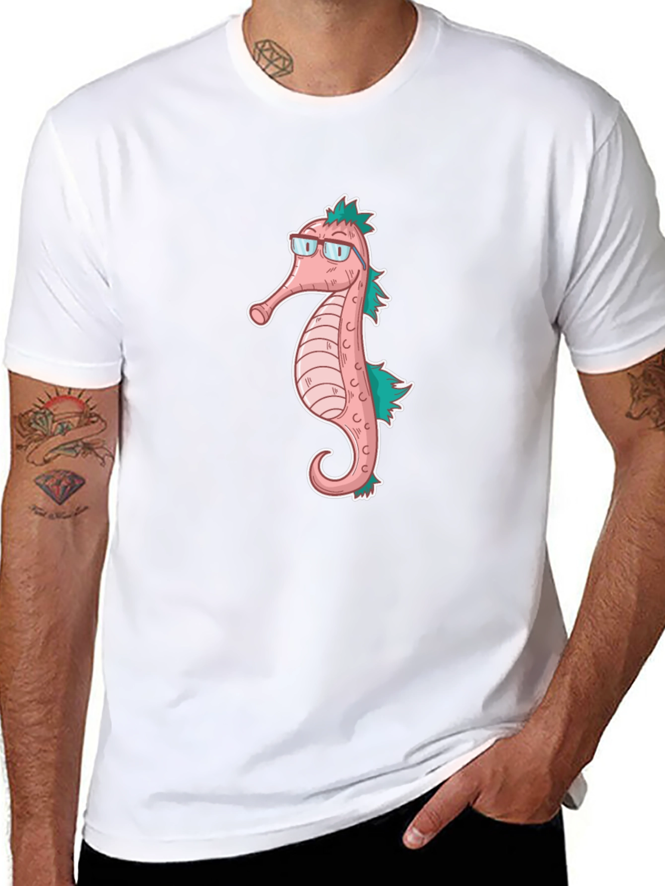Seahorse Graphic T-Shirt - Unique Animal Tee
