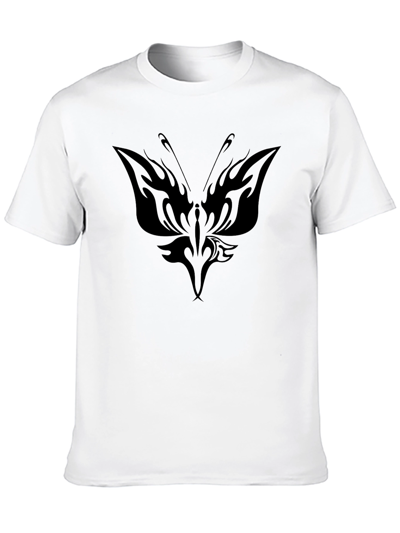 Butterfly Tribal Graphic Black T-Shirt