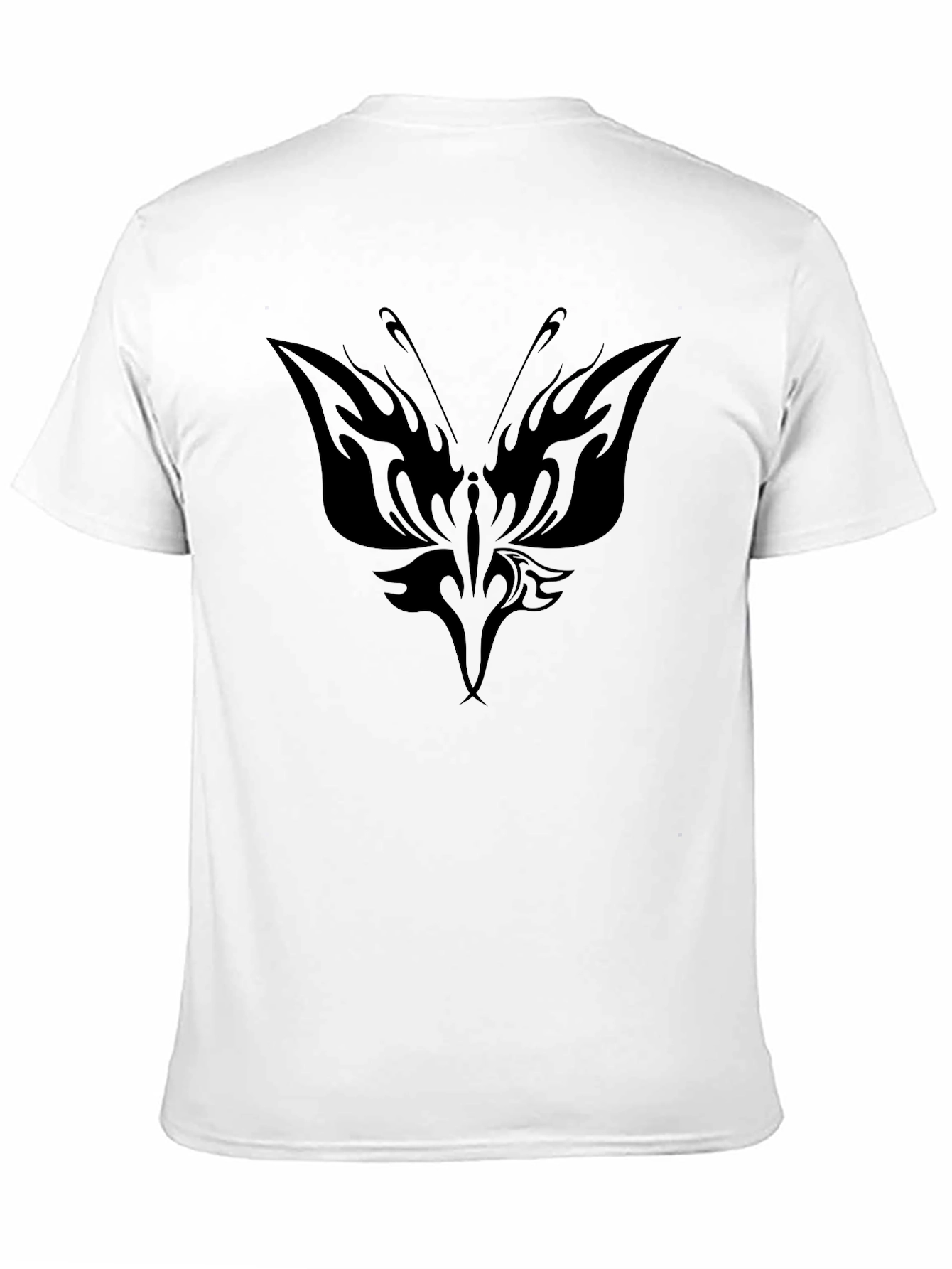 Butterfly Tribal Graphic Black T-Shirt
