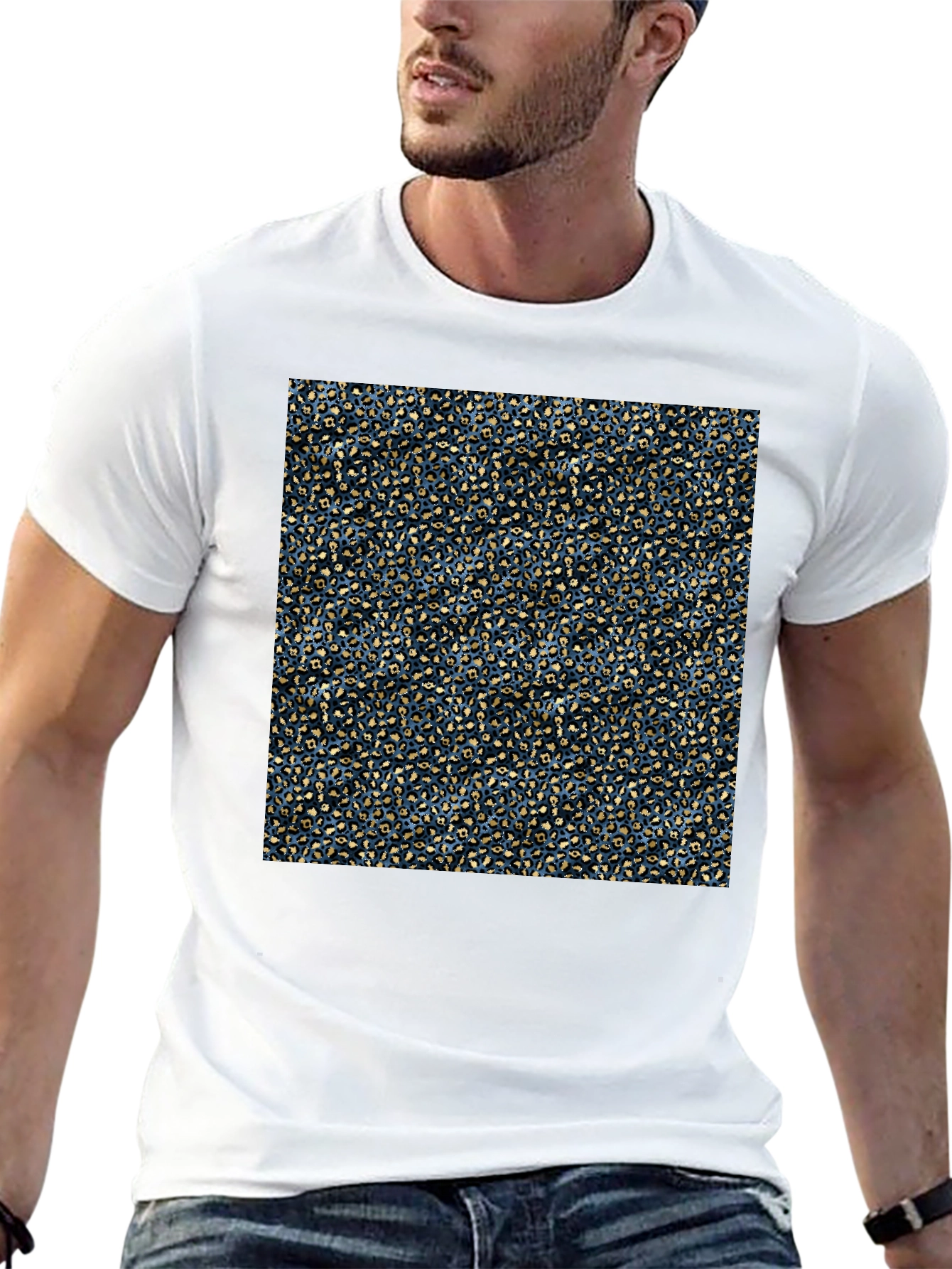 Abstract Pattern Mens Black T-Shirt