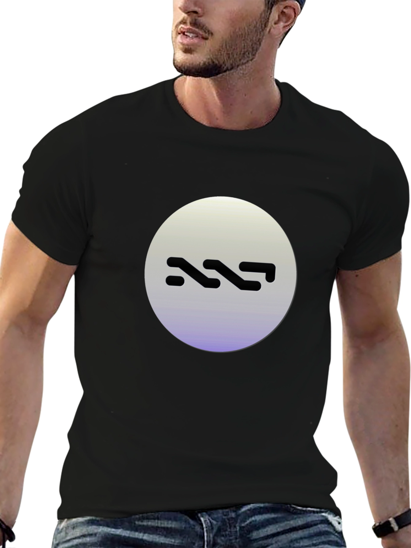 Abstract Logo Black T-Shirt