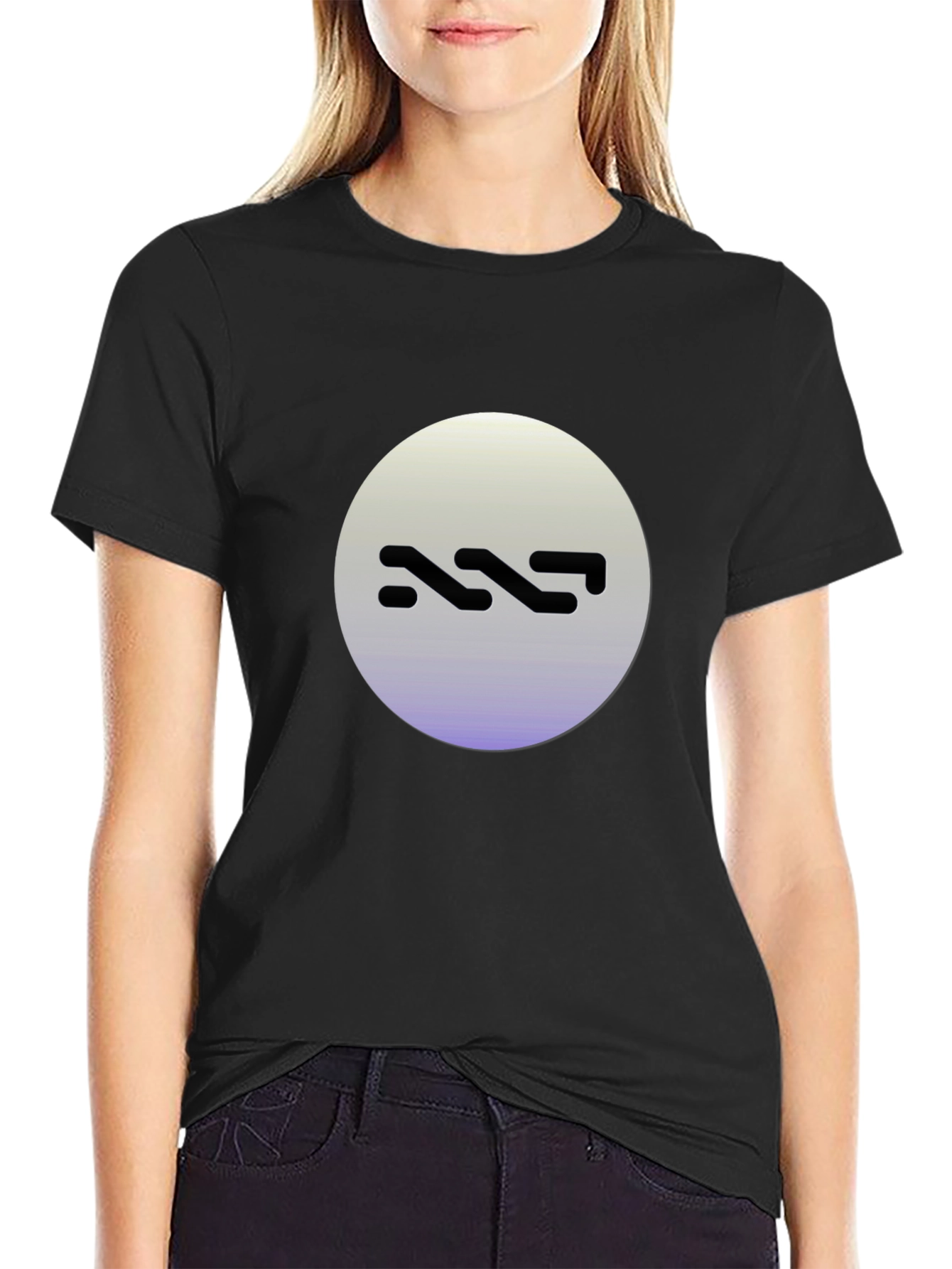 Abstract Logo Black T-Shirt