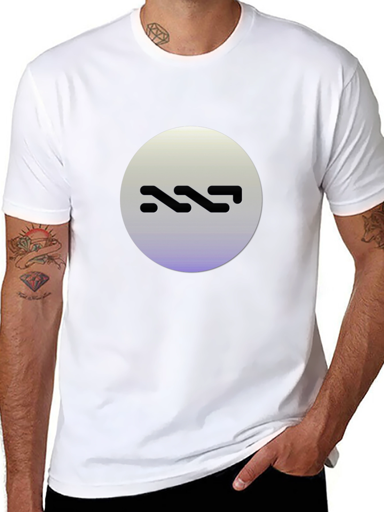 Abstract Logo Black T-Shirt