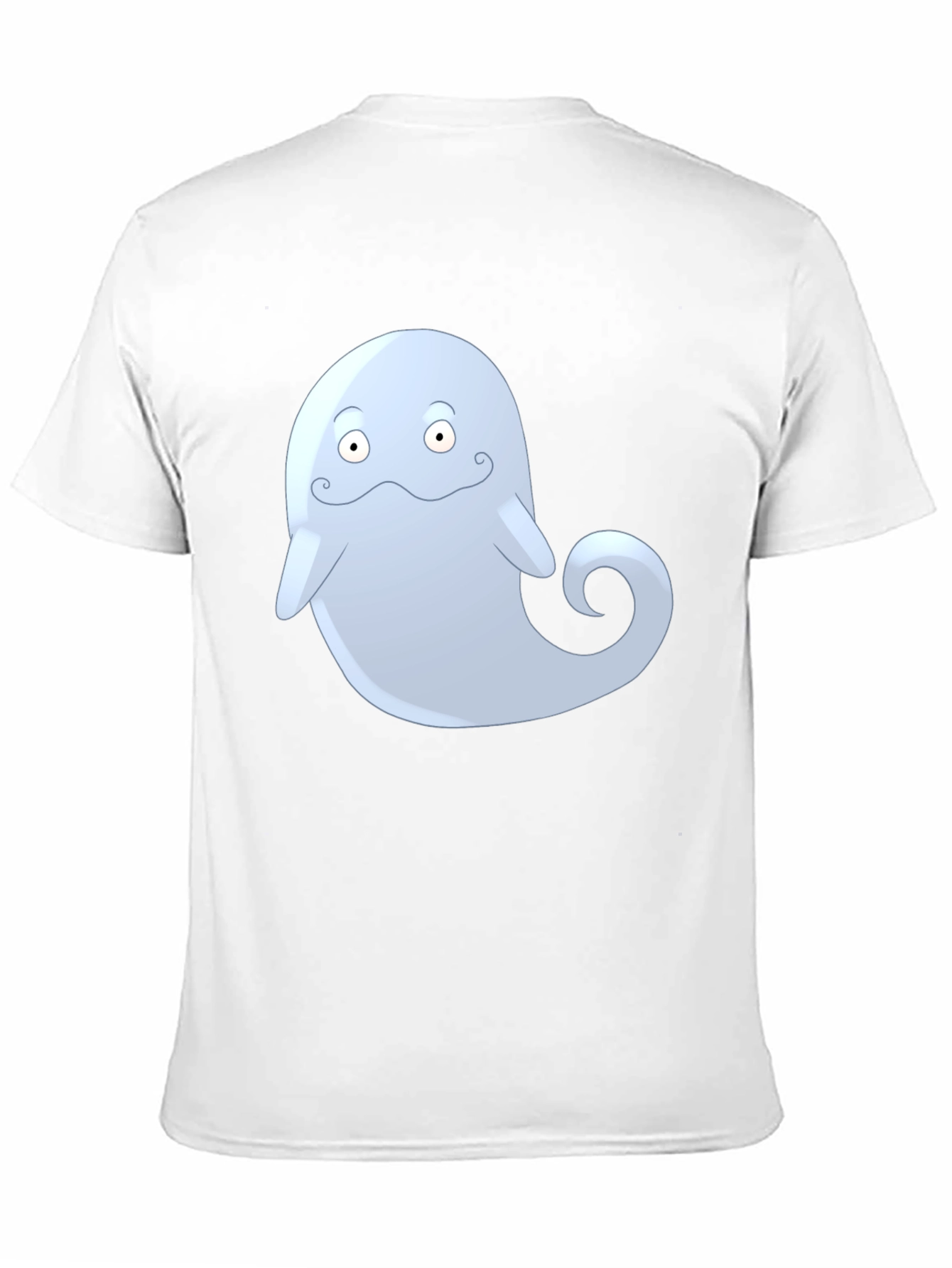 Cute Ghost Cartoon Graphic Black T-Shirt