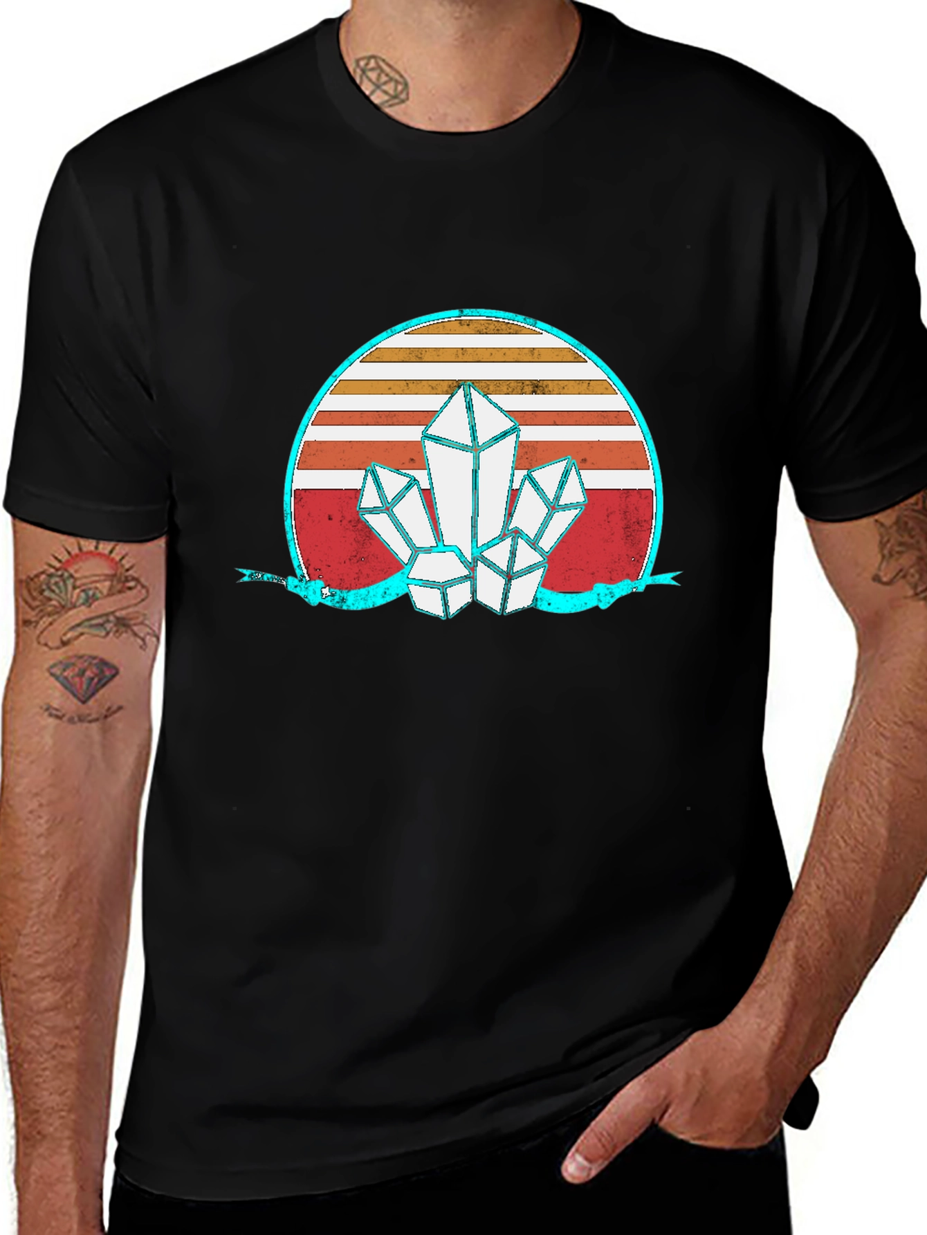 Retro Crystal Graphic T-Shirt