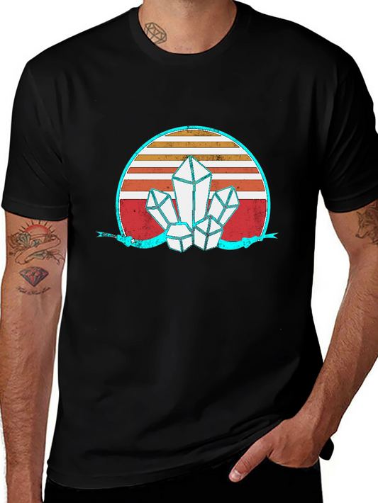 Retro Crystal Graphic T-Shirt
