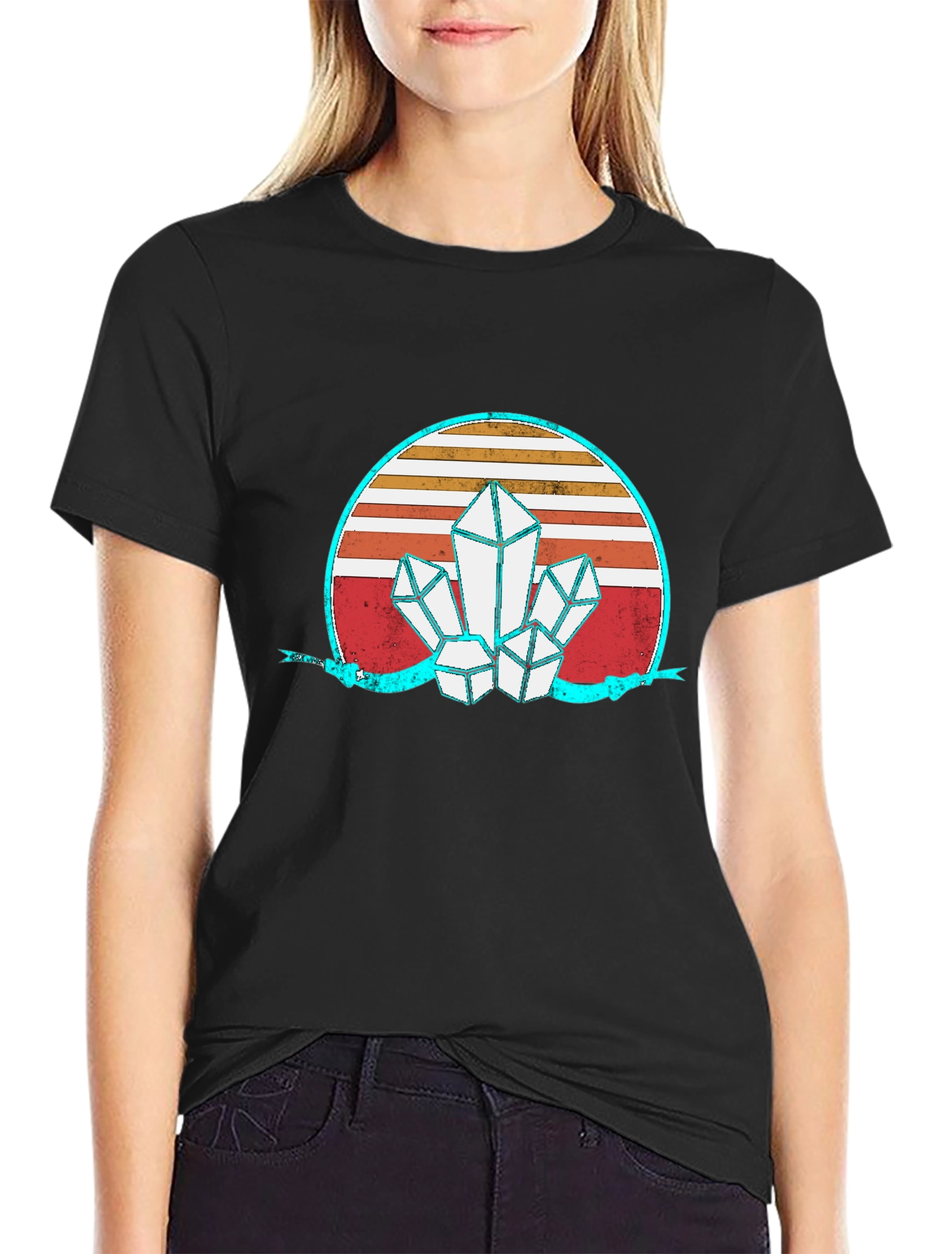 Retro Crystal Graphic T-Shirt