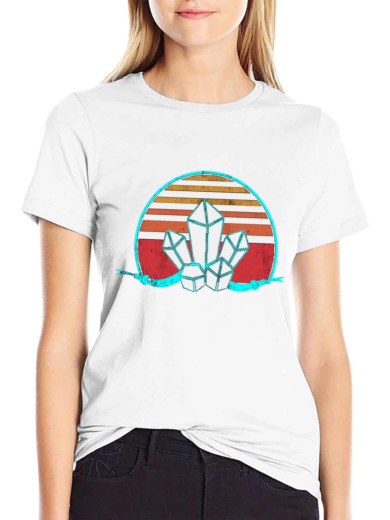 Retro Crystal Graphic T-Shirt