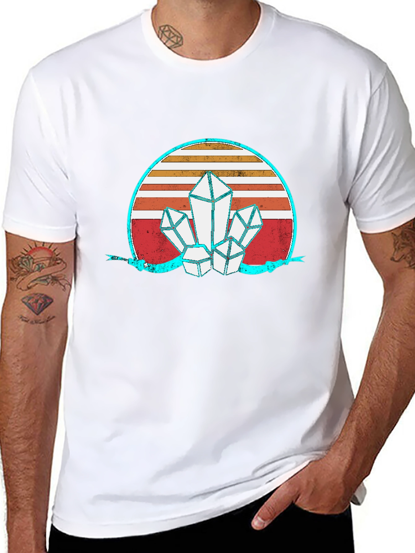 Retro Crystal Graphic T-Shirt