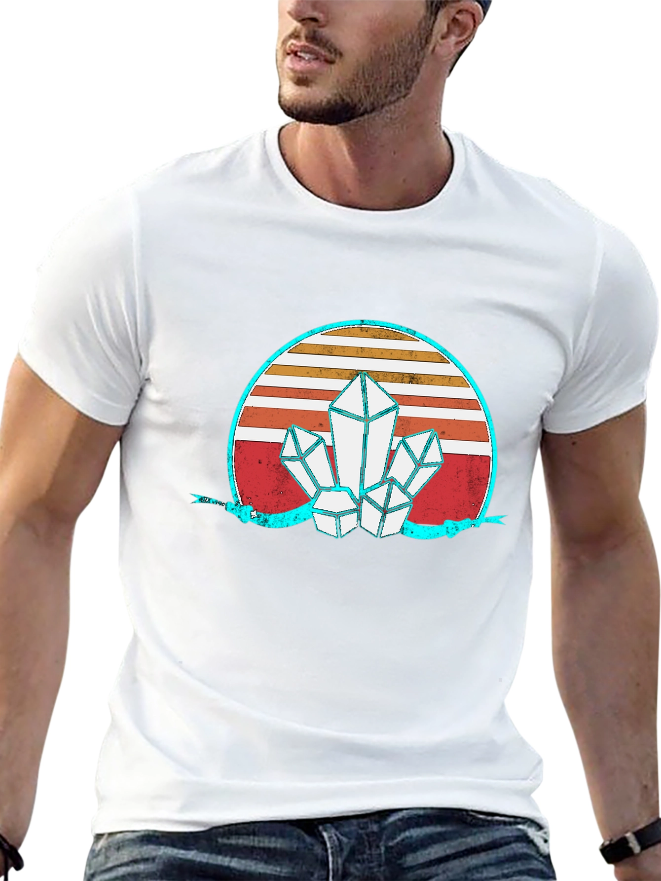 Retro Crystal Graphic T-Shirt