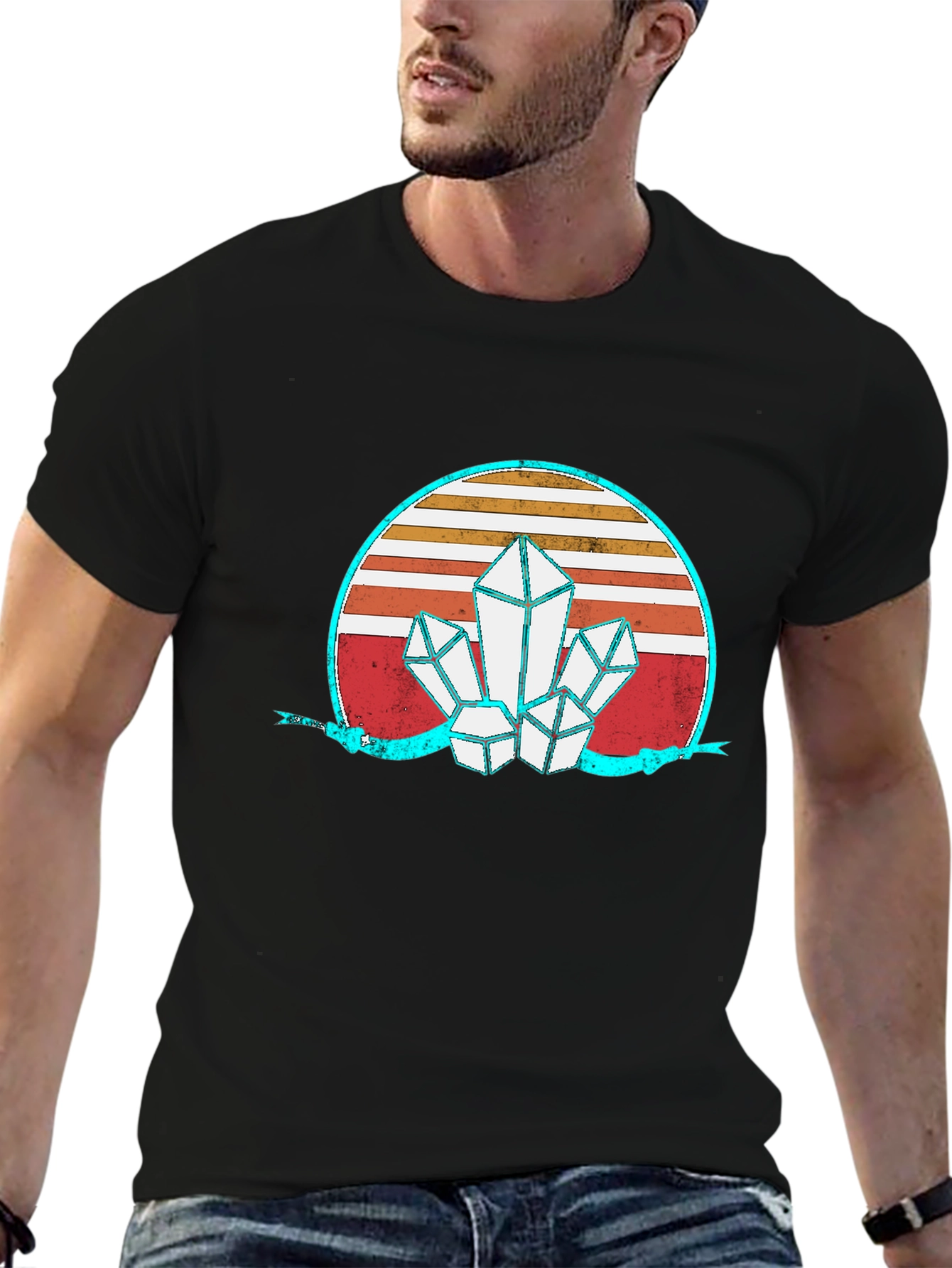 Retro Crystal Graphic T-Shirt