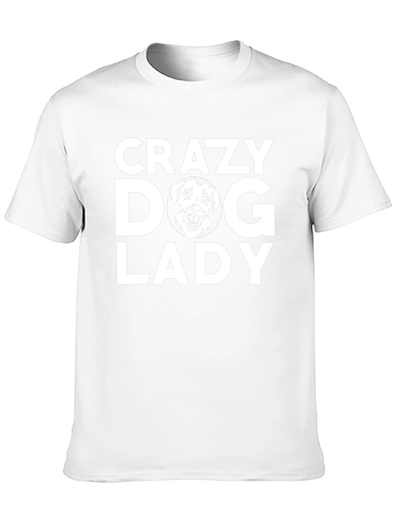 Crazy Dog Lady Graphic Tee - Black Cotton T-Shirt