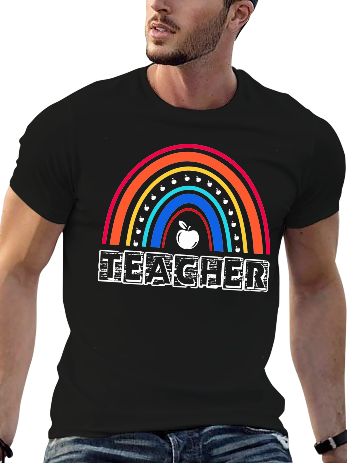 Teacher Rainbow Graphic T-Shirt