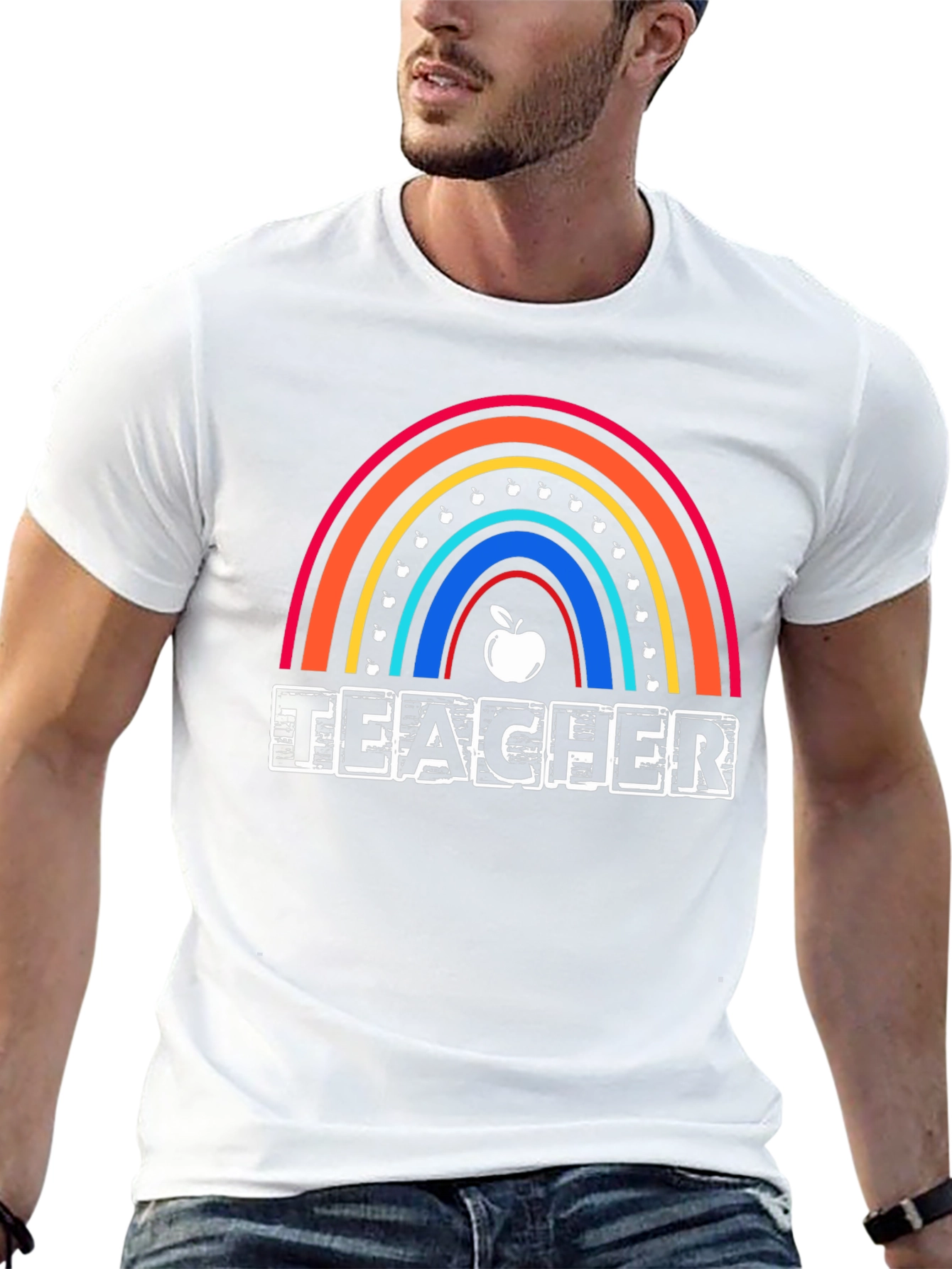 Teacher Rainbow Graphic T-Shirt