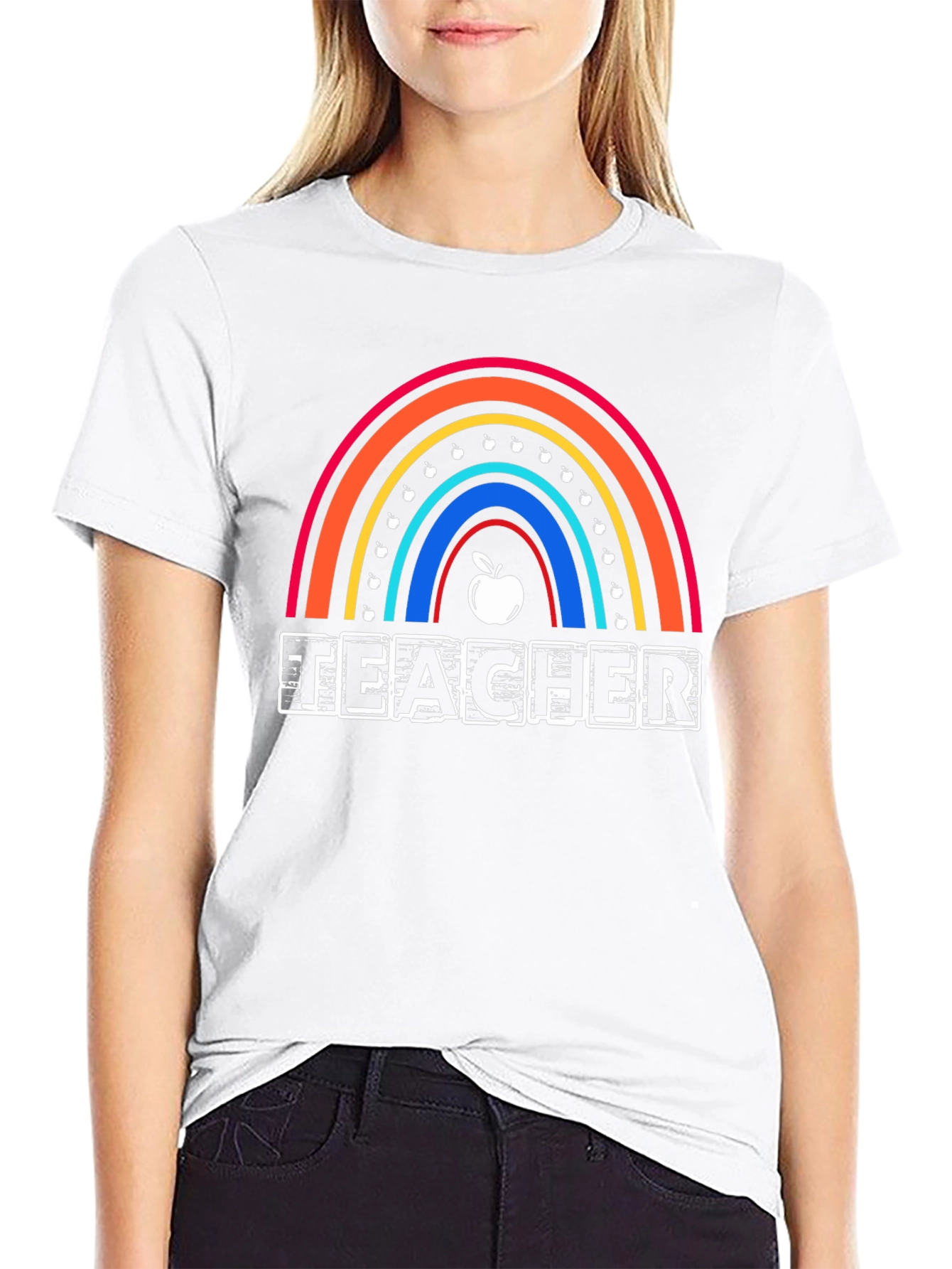 Teacher Rainbow Graphic T-Shirt