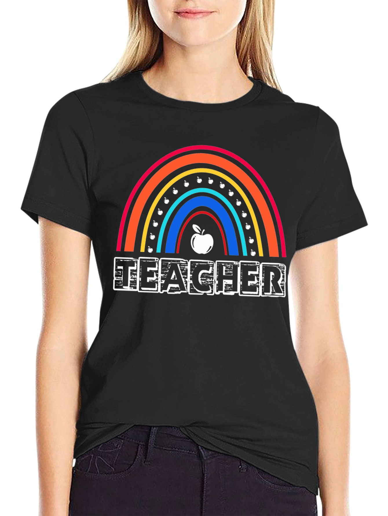 Teacher Rainbow Graphic T-Shirt