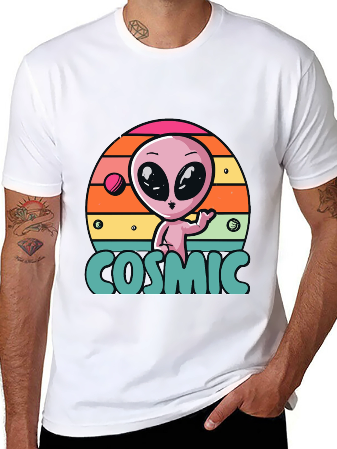 Cosmic Alien T-Shirt - Retro Style
