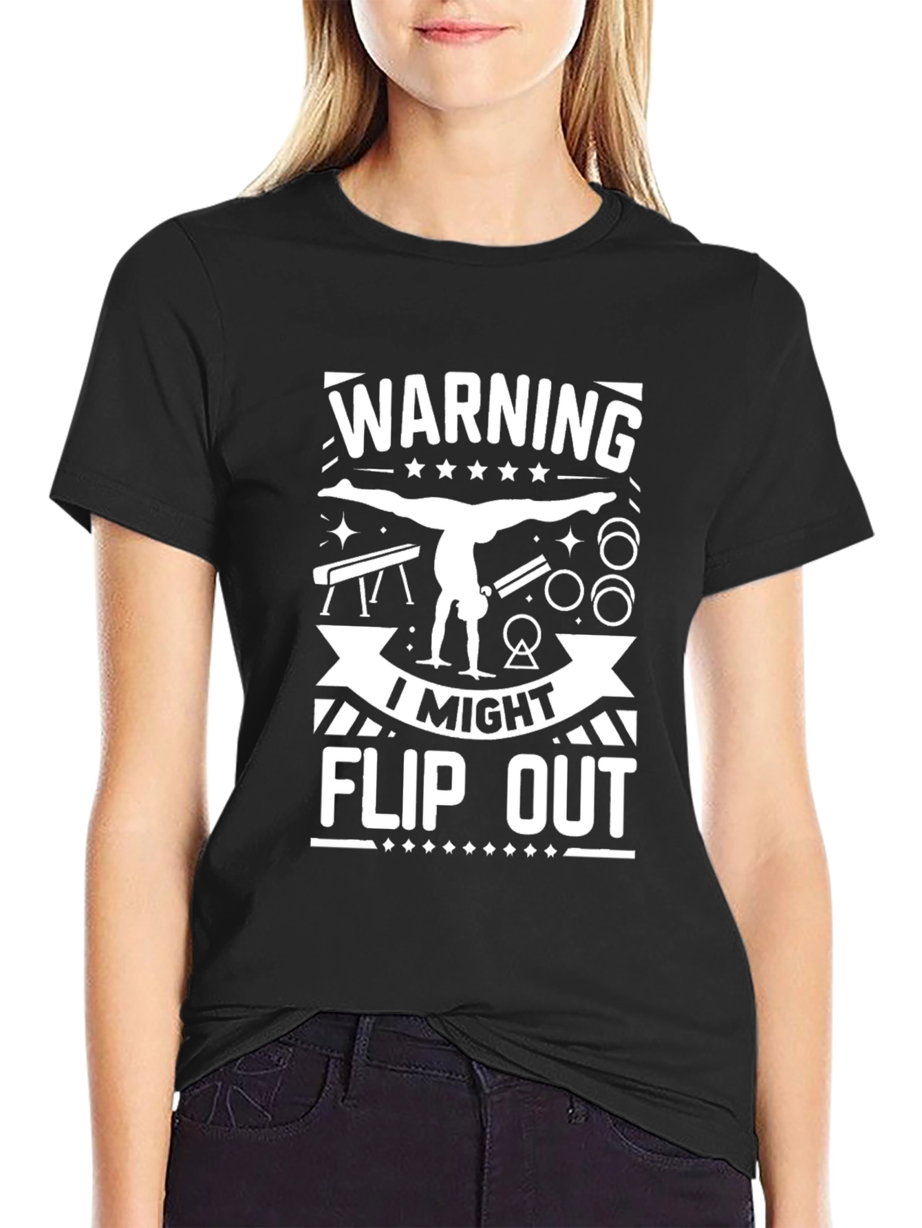 Warning May Flip Out Gymnastics T-Shirt