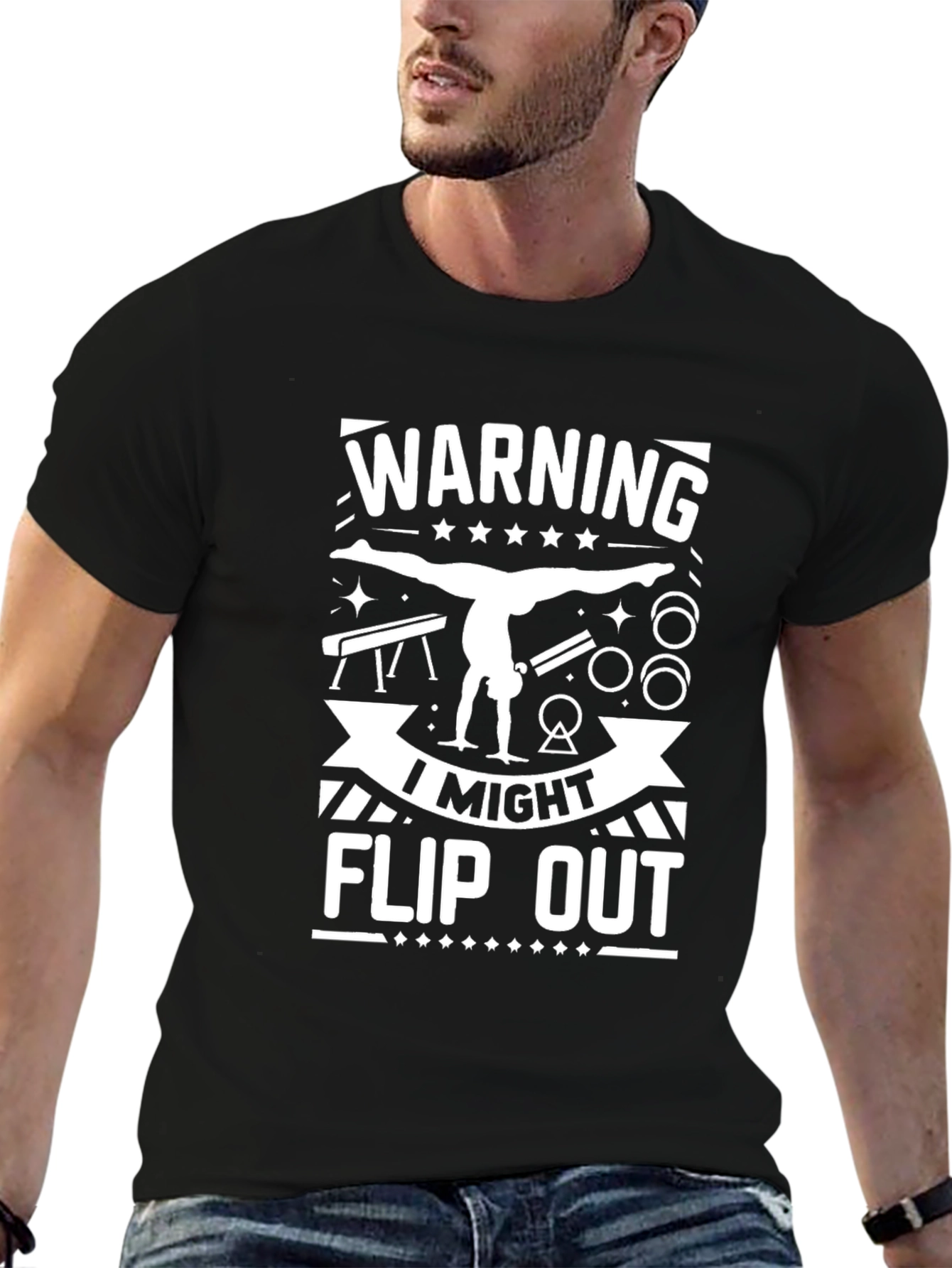 Warning May Flip Out Gymnastics T-Shirt
