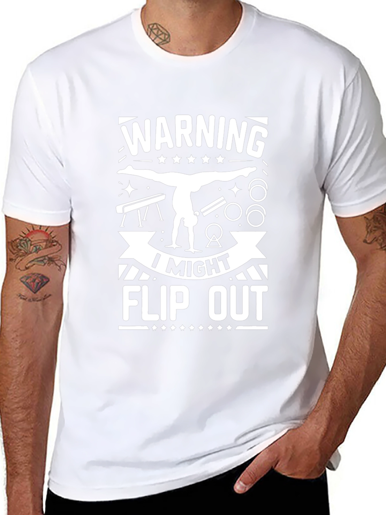 Warning May Flip Out Gymnastics T-Shirt