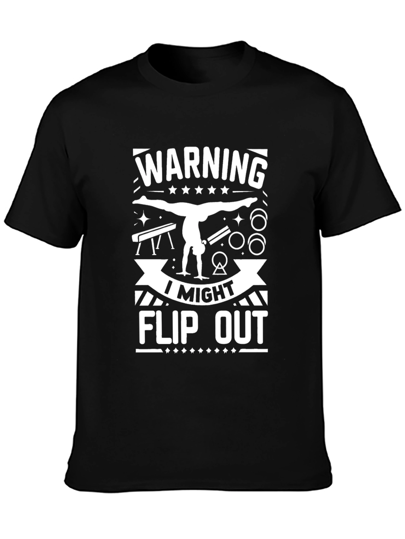 Warning May Flip Out Gymnastics T-Shirt